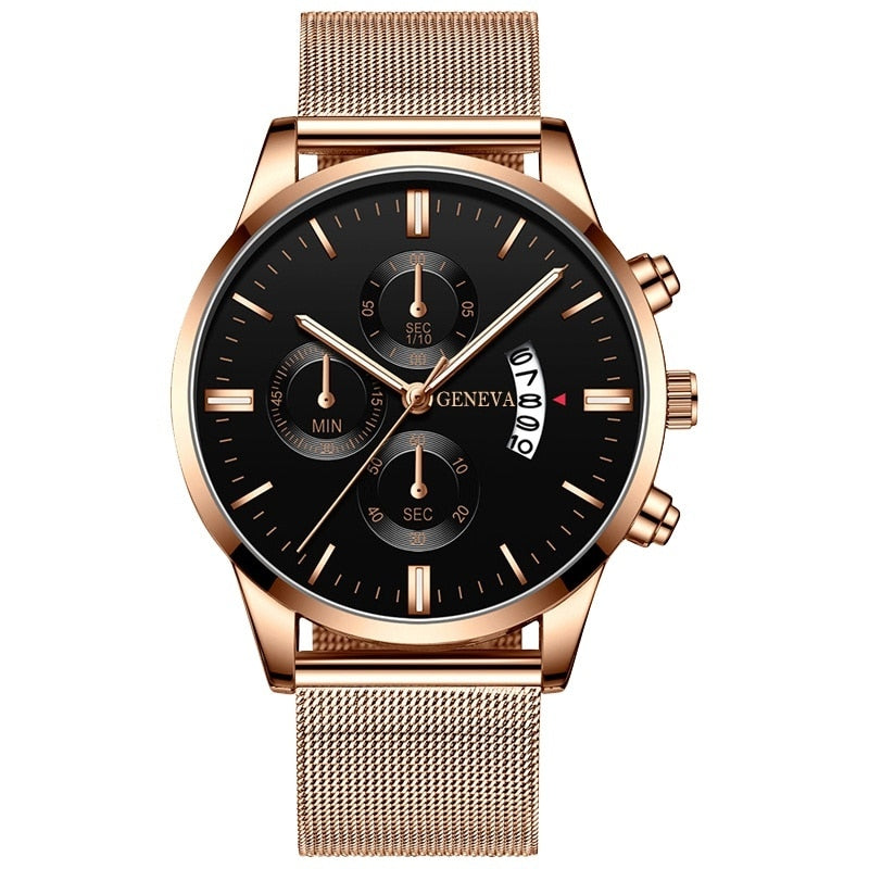 Fashion Mens Sports Watches Luxury Men Stainless Steel Quartz Wrist Watch for Man Business Casual Leather Watch часы мужские