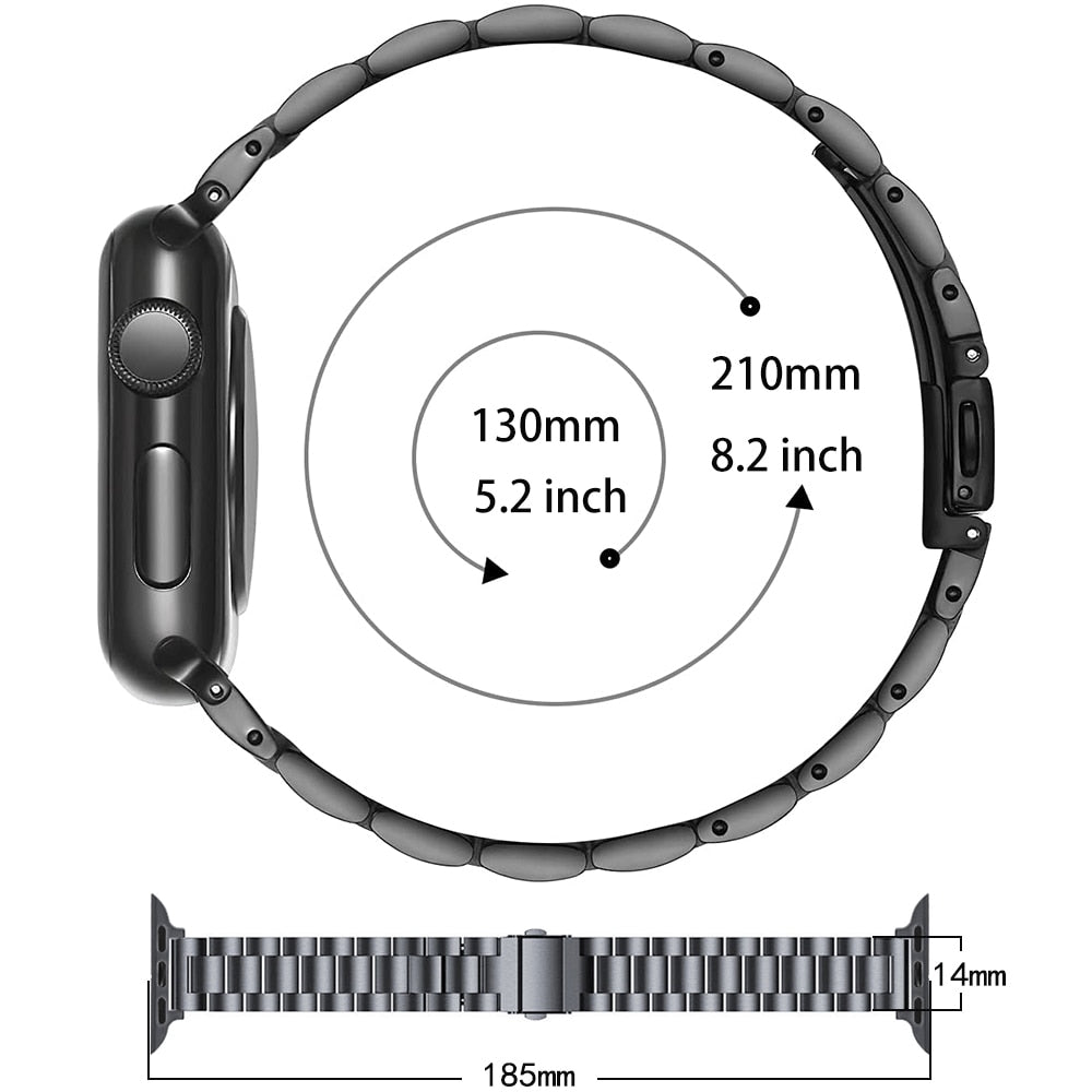 Women Stainless Steel Band for Apple Watch 6 7 SE 40mm 41mm 44mm 45mm Slim Metal Link Bracelet Strap iWatch Series 5 4 3 38/42mm