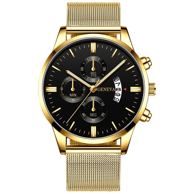 Fashion Mens Sports Watches Luxury Men Stainless Steel Quartz Wrist Watch for Man Business Casual Leather Watch часы мужские