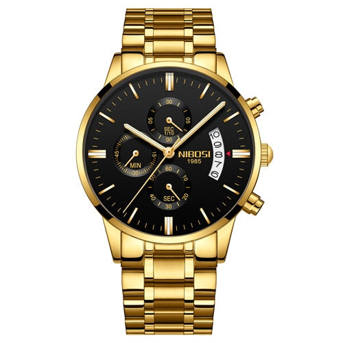 NIBOSI Relogio Masculino Men Watches Luxury Famous Top Brand Men&#39;s Fashion Casual Dress Watch Military Quartz Wristwatches Saat