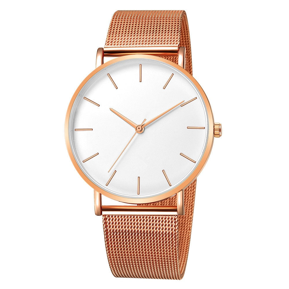 Women Watch Rose Gold Montre Femme 2022 Women&#39;s Mesh Belt ultra-thin Fashion relojes para mujer Luxury Wrist Watches reloj mujer