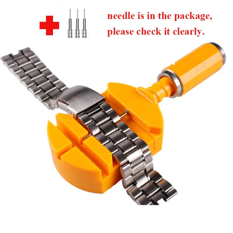 Hot Sale Watch Band Strap Bracelet Link Pins Remover Adjuster Opener Repair Tools Kit+3 For Men Women Watch Wholesale