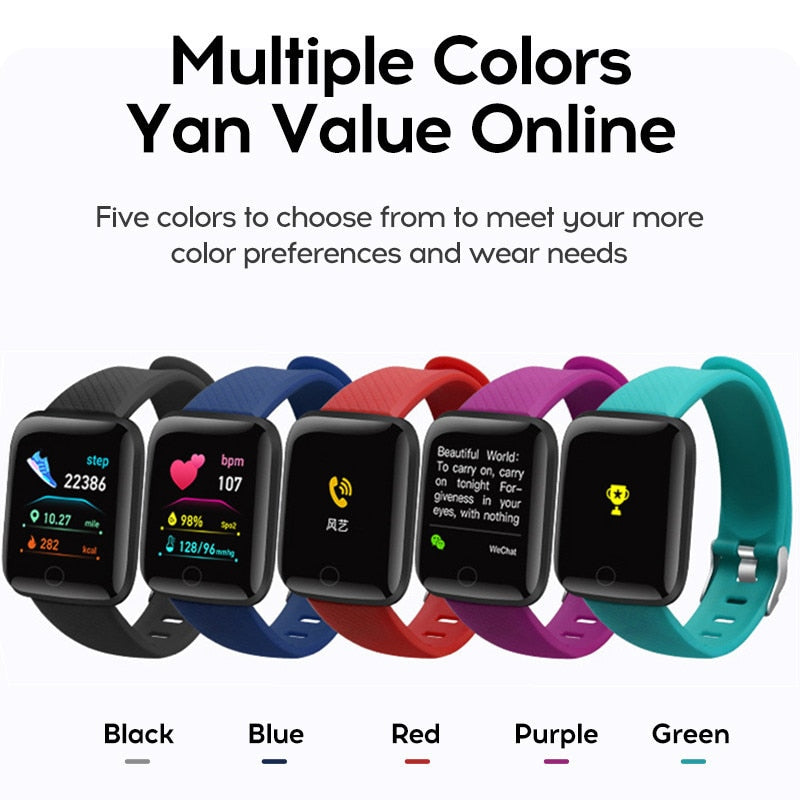 Smart Watches Blood Pressure Waterproof Men Women Heart Rate Monitor Fitness Tracker Digital Wrist Watch Sport For Android IOS