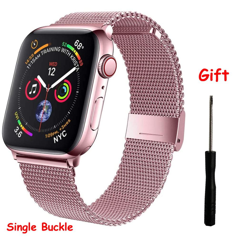 Milanese Watchband for Apple Watch 45mm 42mm 44mm 40mm Stainless Steel Women Men Bracelet Band Strap for iWatch 7 3 4 5 6 SE